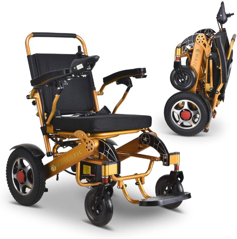 2020 New Folding Ultra Lightweight Electric Power Wheelchair, Silla de Ruedas Electrica, FDA Approved and Air Travel Allowed, Heavy Duty, Mobility Motorized, Portable Power (17.5′′ Seat Width) - 图片 5