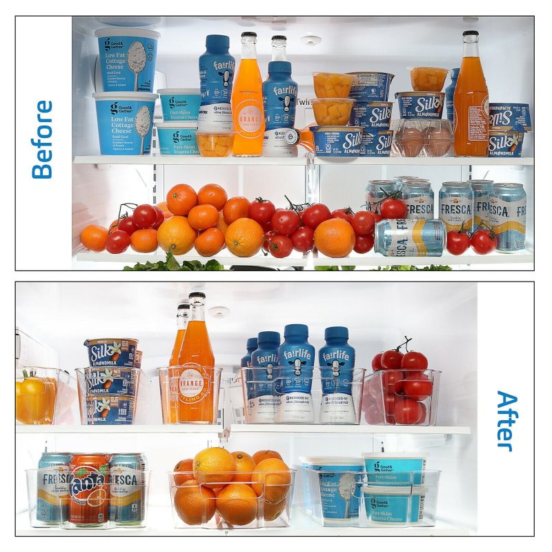 14 PC Clear Refrigerator Organizer Set, Storage Bins for Fridge, Freezer Or Pantry - 图片 5