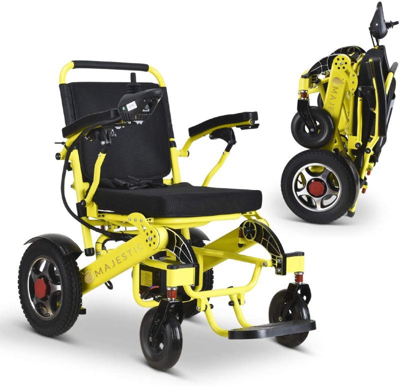 2020 New Folding Ultra Lightweight Electric Power Wheelchair, Silla de Ruedas Electrica, FDA Approved and Air Travel Allowed, Heavy Duty, Mobility Motorized, Portable Power (17.5′′ Seat Width) - 图片 11