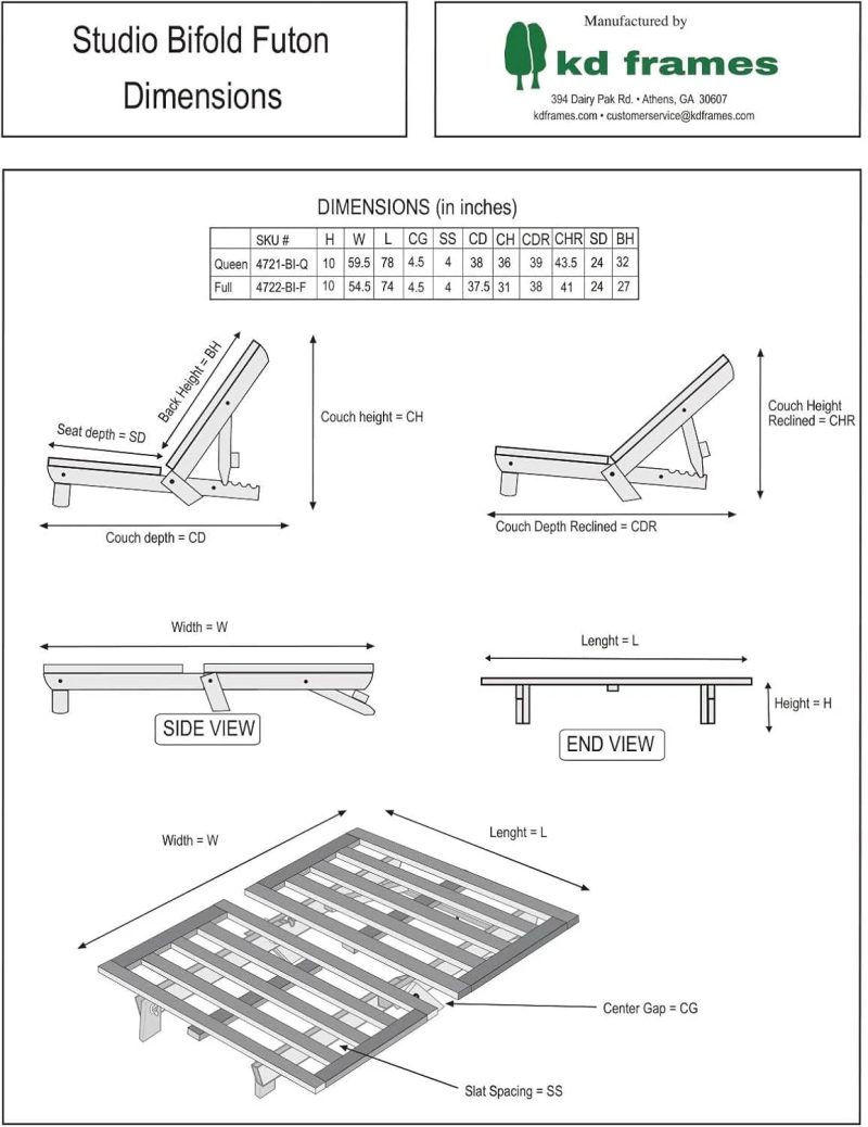 Studio Bifold Futon (Full) - Image 6
